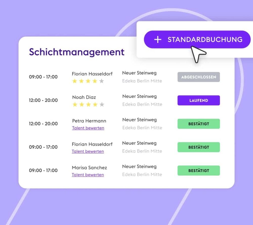 Schichten planen bei Zenjob