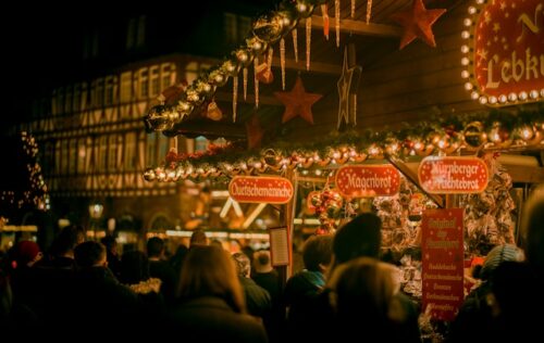 A Christmas market features many different Christmas jobs.