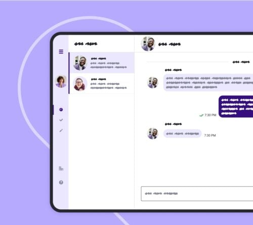 This image shows our chat feature in the Zenjob booking platform.